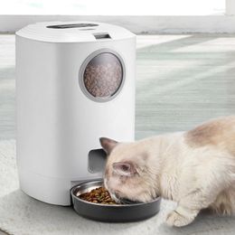 Other Bird Supplies 4.5L Automatic Cat Feeder Timed Dog Pet Food Dispenser For Dry Programmable Portion Control & Voice Recorder
