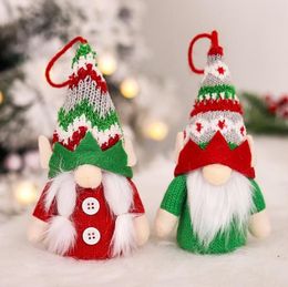 Christmas Elf Decoration Luminous Antler Faceless Old Man Doll With Shiny Hats For Tree Cute Gnome Dolls Festival Accessories RRB16141