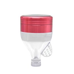 smoke accessory CHROMIUM CRUSHER aluminum alloy metal funnel herb grinder diameter 2.2inch With Diamond Teeth Mix Color bong
