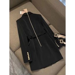 Basic Casual Dresses 2024 Designer womens Dress omen middle long waist dresses letter jackets loose letter button sexy 520668