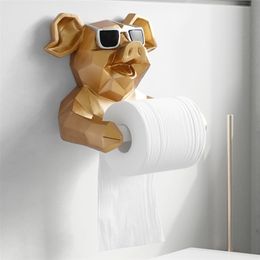 Tissue Boxes Napkins animal tissue box Statue Figurine Hanging toilet paper holder Washroom Wall Home Decor Roll Paper Box Holder Mount 221008