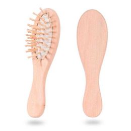 Bamboo Bristles Detangling Wooden Hair Brush Wet or Dry Oval Hairbrush for Women Men RRE14820