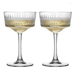 Wine Glasses 2PCS Elysia Champagne Cups Goblet Cocktail Martini Glass Set Of 2