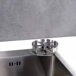 Bath Accessory Set Kitchen Stainless Steel Automatic Cup Washing Artifact Flush Tank Bar Milk Tea Shop Special Embedded