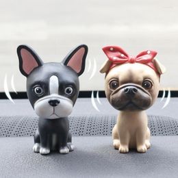 Interior Decorations Car Centre Console Resin Cute Pet Shaking Head Ornaments Individuality Creativity Styling