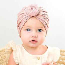 Summer Baby Turban Hat Hollow Toddler Beanie for Girls Hair Accessories Infant Bonnet Kids Cap Boy Newborn Headwear