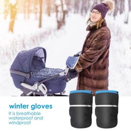 Stroller Parts Baby Carriage Hand Warmer Winter Extra Thick Pushchair Gloves Warm Fur Cover Waterproof Pram Accessory