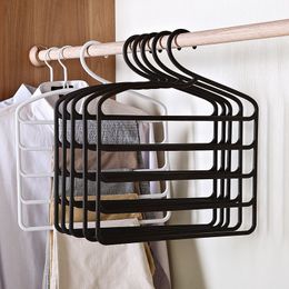 Multifunctional Household Plastic Pants Rack Trousers Clothes Hanger Wardrobe Closet Organizer Adult Silk Scarf Tie Storage Rack RRE14835