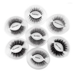 False Eyelashes 5/7 Pairs 3D Faux Mink Lashes Fluffy Soft Wispy Volume Natural Long Eye Extension Reusable Tool