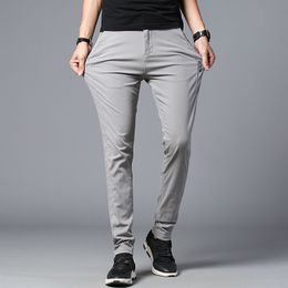 Men's Pants Men's Trousers Male Long Pants Streetwear Slim Business Casual Hombre Fashion Straight 38 Plus Size Full Length 221010