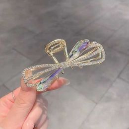 hair clips Korean bow knot medium size grab clip back head curling new crystal red shark clip