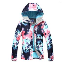 Skiing Jackets GSOU SNOW Snowboard Jacket Women Winter Waterproof Windproof Breathable Outdoor Sport Clothing Warm Coat