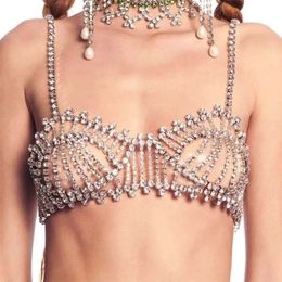 Other Women Gift Sexy Body Chain Bra Jewelry Open Round Top Body Chains Harness Party Club Charming Women Jewellery 221008
