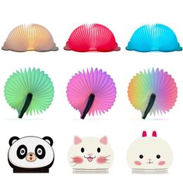 Night Lights Foldable Book Lamp For Kids LED Color Changing 360° Fold