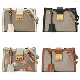 3A Unisex designer shoulder bag lady chain handbagS padlock style 4 Colours luxury out shopping crossbody tote bags purses packaging