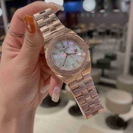 Relógio de luxo com diamante incrustado em ouro rosa, pulseira de aço importada, relógio feminino de luxo de Vc Cross the World Series FBEY