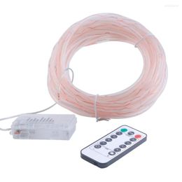 Strings Remote Control 10M 100 LED Light Waterproof Transparent Tube Outdoor Lamps String Copper Wire With 8 Modes Battery Box