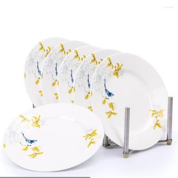 Plates Fashion Floral Dinnerware Set Dinner Plate Ceramic Vintage Bone China Vajilla Completa Kitchen Tableware