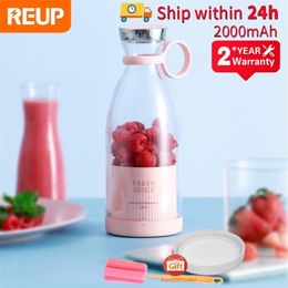 Fruit Vegetable Tools REUP Electric Juicers Mini Portable Juicer Blenders Liquidificador Smoothie Blender Mixer Milkshake Fruit Mixer Juicer Machine 221010