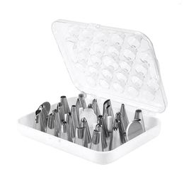 Bakeware Tools 29pcs Cupcake Kitchen Nozzle Reusable Professional Baking Supplies Stainless Steel Home Cake Decorating Piping Tip Set Pastry