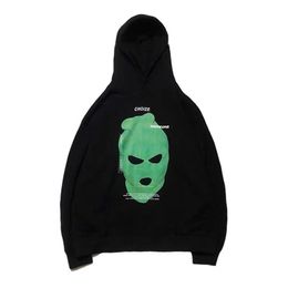 Womens Hoodies Sweatshirts ins European and American hiphop high street head portrait oversize printing loose hooded pullover sweater mens trend 221010