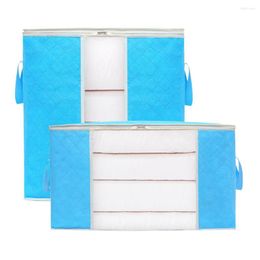 Clothing Storage Large Capacity Clothes Bag - Organiser Case With Reinforced Handle And Zips Foldable Thi