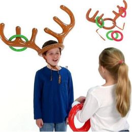 Funny Reindeer Antler Hat Ring Toss Christmas Holiday Party Game Supplies Toy Children Kids Christmas Toys JNB16102