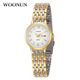 Wristwatches Women Watches Ladies Top Brand Luxury Stainless Steel Date Day Quartz Bracelet For Woman Geneva Gold 221010