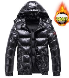 Men's Down Silver Male Shiny Winter Fashion Warm Man Parka Waterproof Jacket Men Casual Coat Streetwear Windbreaker