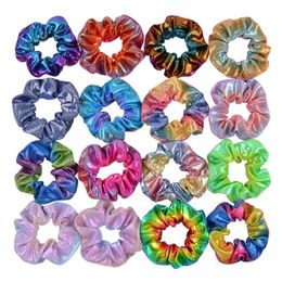 Fashion Glitter Scrunchie Colourful Elastic Hair Tie Hairband Shinny Bling Ponytail Holder Scrunchies Rope Hair Accessories