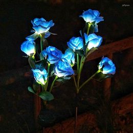 Solar LED Simulation Rose Flower Light Home Decorative Lights Garden Decoration Lawn Lamp Waterproof Landscape