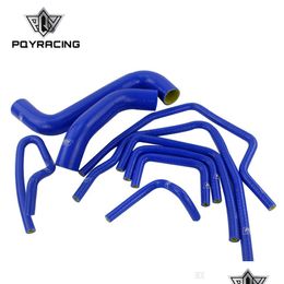 Hose Clamps Pqy - 9 Pcs Sile Radiator Turbo Intercooler Hose Kit For 02-07 Subaru Impreza Wrx/Sti Gda/Gdb Ej20 Blue Yello Dhcarpart Dhtkr