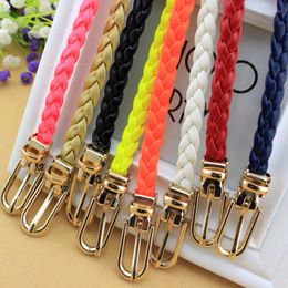 Belts Women's Weave Belt Women Dress Decoration Female PU Rope Braid Fashion Ladies Casual Waistbands