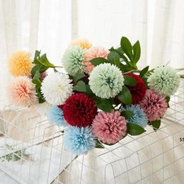 Artificial Flowers Table Tennis Chrysanthemum Home Decorations Flower Dandelion Wedding Decoration Arrangement Flower Artificial Daisy