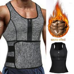 Men's Body Shapers Men's Men Shaper Waist Trainer Corset Sauna Vest Sweat Neoprene Tank Top Shapewear Slimming Shirt Workout Suit Tummy