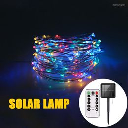 Strings LED Solar Lamp String Lights With Remote Control 5M 10M 20M Ester Decoration Holiday Christmas Party Garland Garden Waterproof