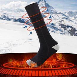 Sports Socks 1pair Electric Heating Cotton Elastic Feet Warmer USB Rechargeable Warm Outdoor Accessories