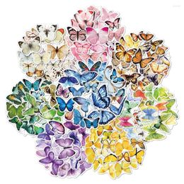 Gift Wrap 40pcs Cute Colourful Butterfly Stickers For Laptop Stationery Sketchbook Sticker Aesthetic Craft Supplies Scrapbooking Material