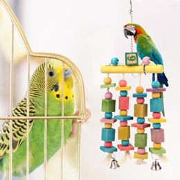 Other Bird Supplies Pet Parrot Toys Pigeon Hanging Cage Stand Bite Play Sound Little Bells Swing Chewing Rack Chain