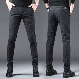 Men's Pants Spring NonIron Dress Men Classic Pants Fashion Business Chino Pant Male Stretch Slim Fit Elastic Long Casual Black Trouser 221010