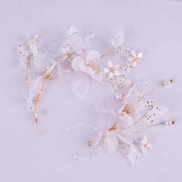Headpieces Butterfly Silk Yarn Headband Wedding Handmade Accessories AccessoriesHeadpieces