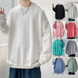 Men's Hoodies Sweatshirts Men Colorfuls Black Solid Hoodies 2022 Fall Winter Mens Oversized Japanese Streetwear Sweatshirts Man Harajuku Crewneck Hoodie T221008