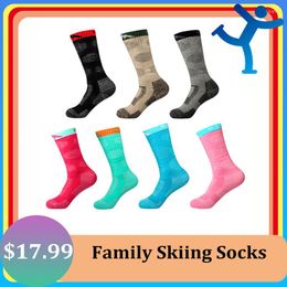 Sports Socks 1 Pair Winter Thermal Skiing Men Women Children Colorful Foot Warmer Wear-resistant Family Sport