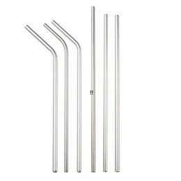 304 Stainless Steel Straw Reusable Home Party Wedding Bar Drinking Tools Barware 3pcs Straws inclus brush set by sea JNB16175