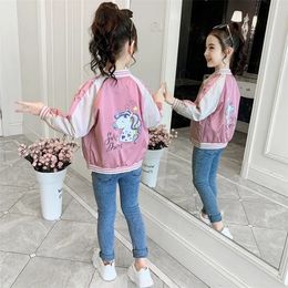 Jackets Long Sleeve Jacket for Girls Kids Cute Print Coat Fashion Spring Autumn Children Outwear Arrival Casual Clothing 221010