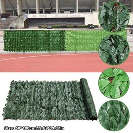 Decorative Flowers Encrypted Artificial Hedge Leaves Faux Lvy Leaf Privacy Fence Screen Simulation Plants For Outdoor Garden Yard