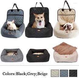 Dog Car Seat Covers Carriers Rear Back Pet Cover Mats Hammock Protector With Safety Belt Transportin Bag 2 In 1Folding Thicken Bed