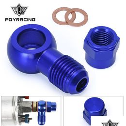 Other Auto Parts Pqy - Aluminum Blue 044 Fuel Pump An6 To 12.5Mm Outlet Banjo Adapter Fitting And Cap Pqy-Fk045Blandfk047 D Dhcarpart Dhogz