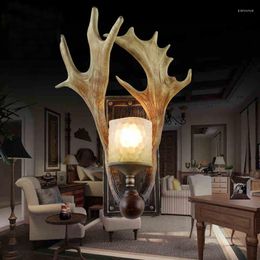 Wall Lamp 2022 Creative Antlers Villa Living Room Bedroom Background Cafe Special Offer European Chinese Restaurant Lighting