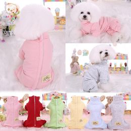 Dog Apparel Autumn And Winter Est Soft Glutinous Velvet Pet Clothes Six Colour Xs-xl Sizes For Choice Jumpsuit Pjs Dogs